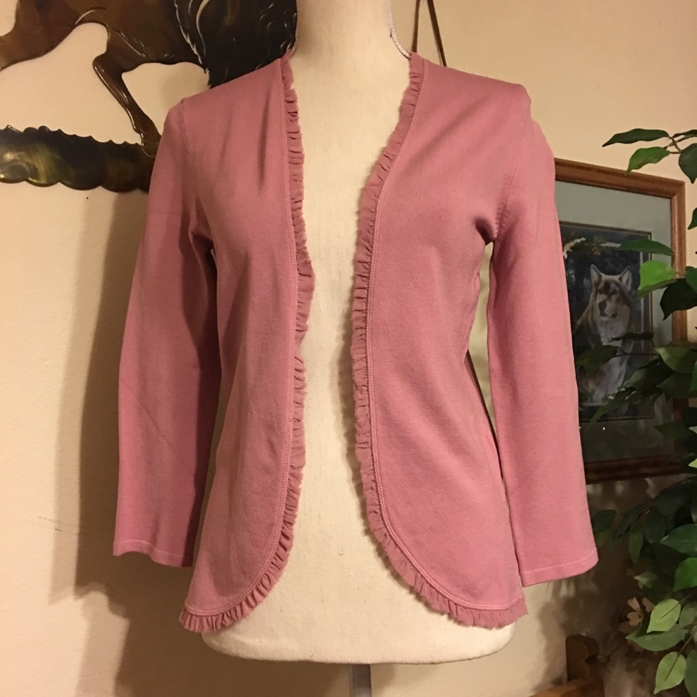 Shape FX open jacket with ribbon detail NWT S